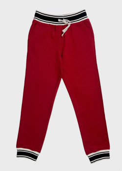 Спортивные брюки для детей Dolce&Gabbana красного цвета, фото